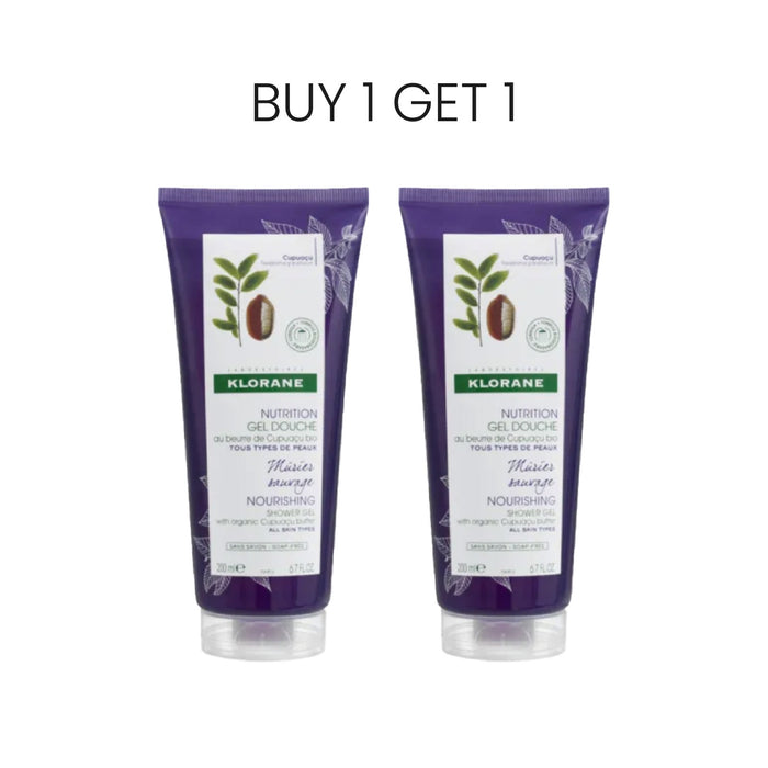 Buy 1 Get 1 FREE Klorane Gel Douche Murier Sauvage 200ML