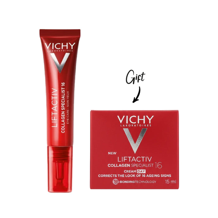 VICHY Liftactiv Collagen Specialist Eye Care Cream Anti-Ageing 15ml+ Free Sample