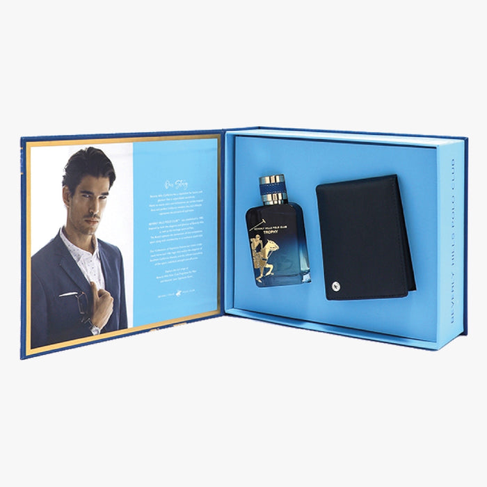 PERFUME BEVERLY HILLS POLO CLUB TROPHY MEN GIFT SET -100ML + WALLET