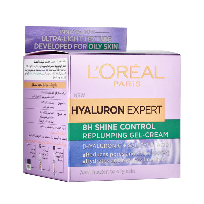 LOREAL HYALURON EXPERT 8H SHINE CONTROL REPLUMPING GEL CREAM 50ML