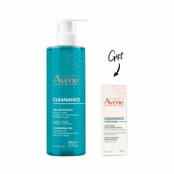 AVENE CLEANANCE GEL NETTOYANT 400ML Plus FREE Avene Comedomed Sample