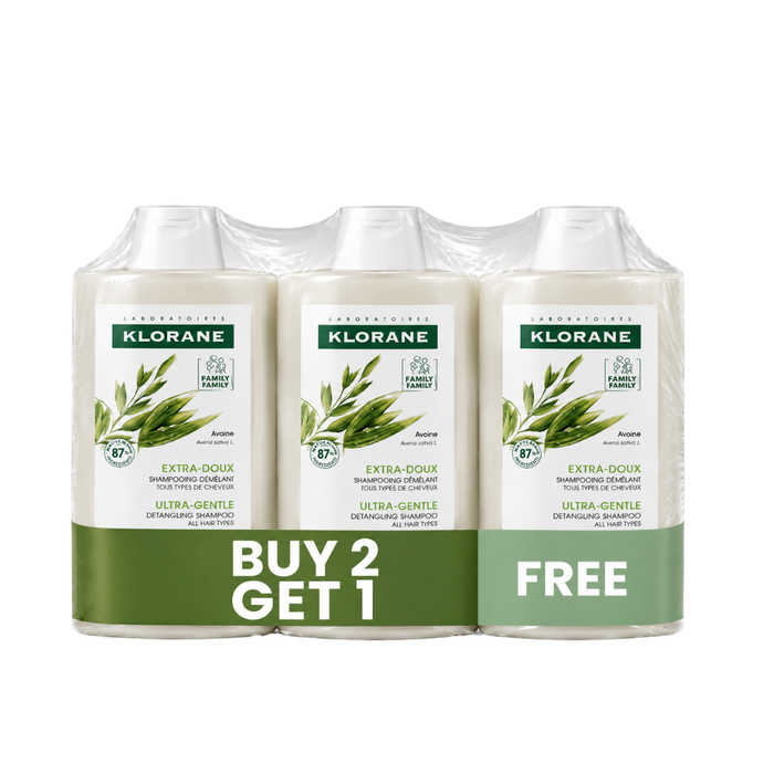 KLORANE Ultra-Gentle Shampoo with Oat Milk Buy 2 Get 1 FREE