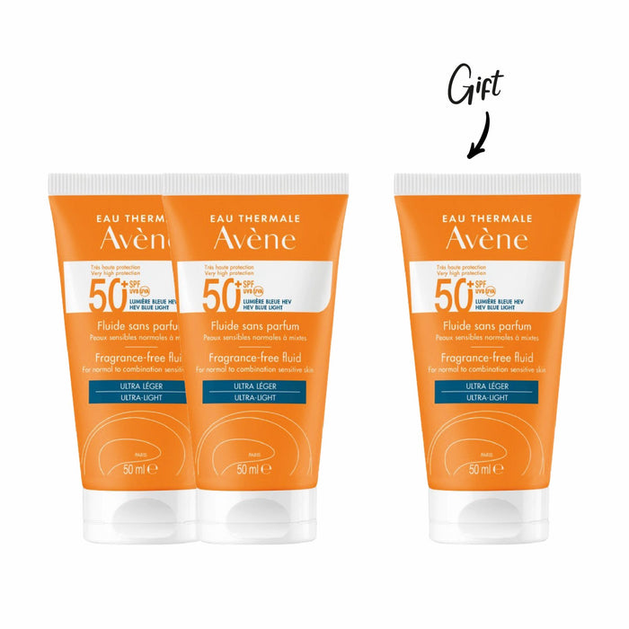 Buy 2 Avene Sun Fluid Spf 50+ 50ML Get Avene Sun Fluid Spf 50 50ML FREE