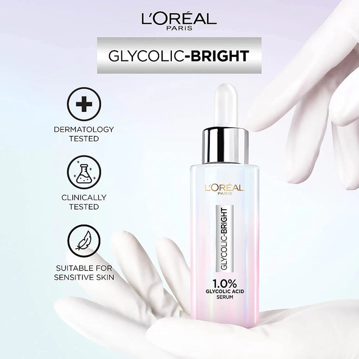 LOREAL GLYCOLIC BRIGHT INSTANT GLOWING FACE SERUM 30ML