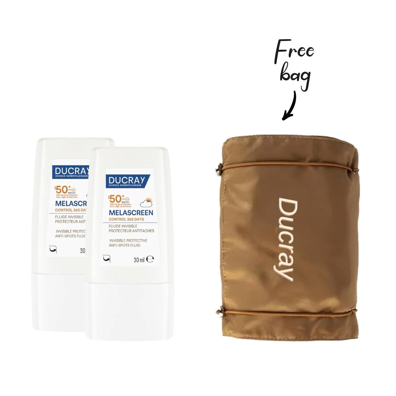 Buy 2 DUCRAY Melascreen Control Invisible Fluid SPF50+ 30 ml+ FREE Pouch