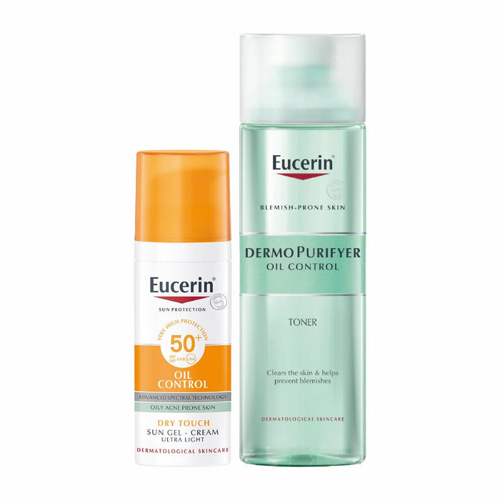 EUCERIN DERMOPURIFYER OIL CONTROL TONER 200 ML+ FREE Eucerin Dry Touch Sample Suncreen20ML