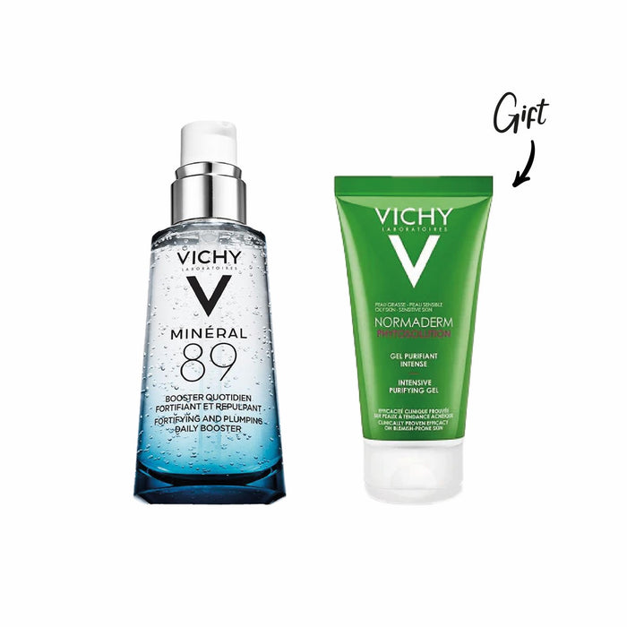 Vichy Mineral 89 Serum 50ml + FREE Vichy Normaderm gel 50ML
