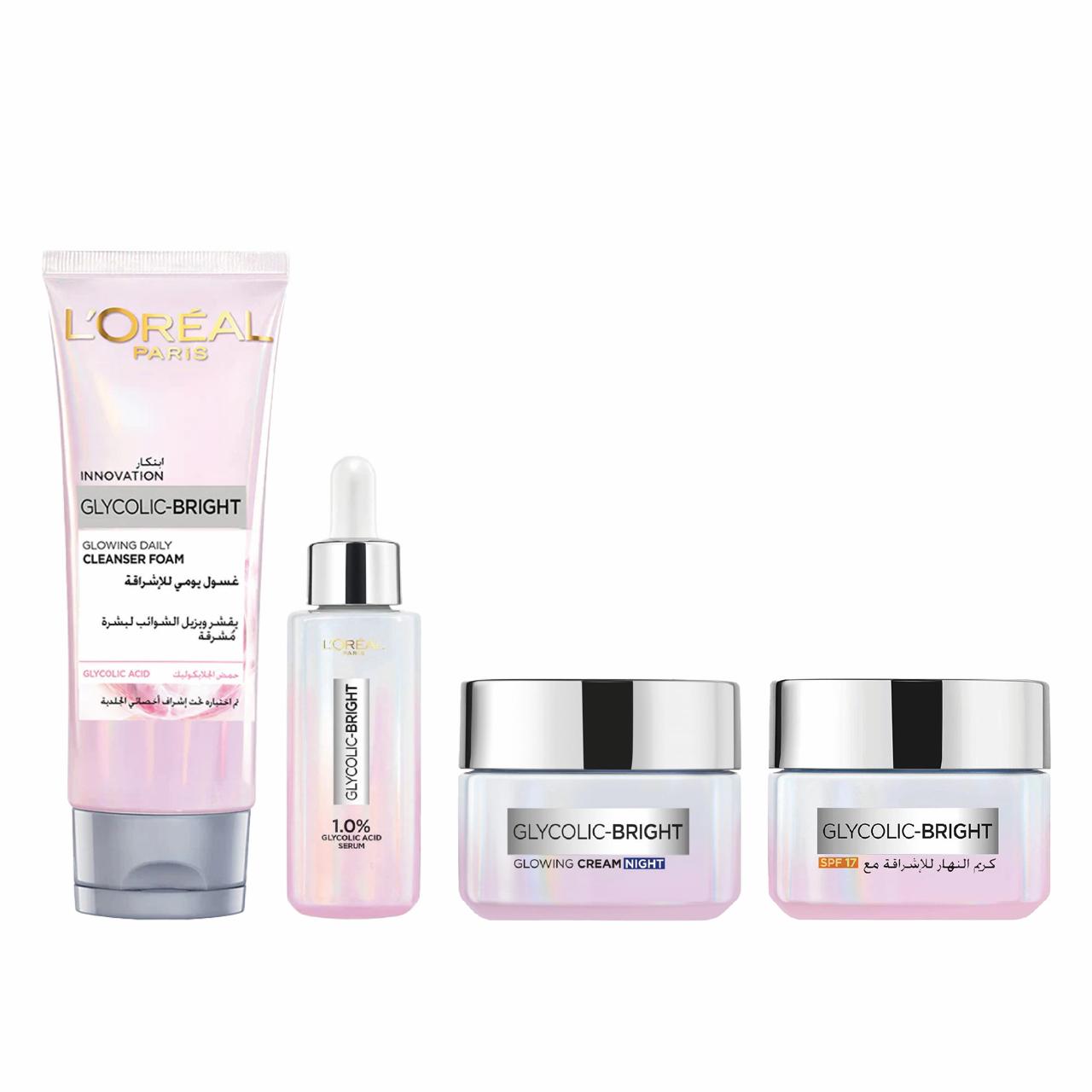 Loreal Glycolic-Bright Skin Care Set