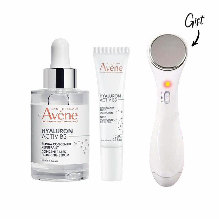 Avene Hyaluron Serum 30ml + Avene Hyaluron Eye Cream 15ml+ FREE Multifunctional beauty instrumant