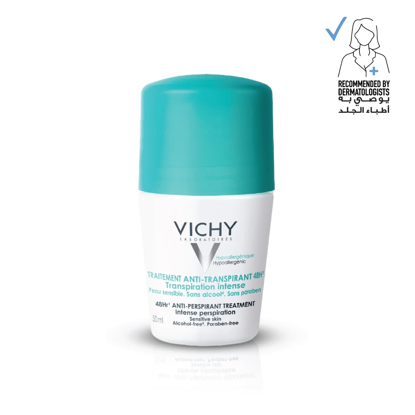 VICHY DEO ROLL ON 48-HOUR INTENSIVE ANTI-PERSPIRANT TREATMENT 50ML