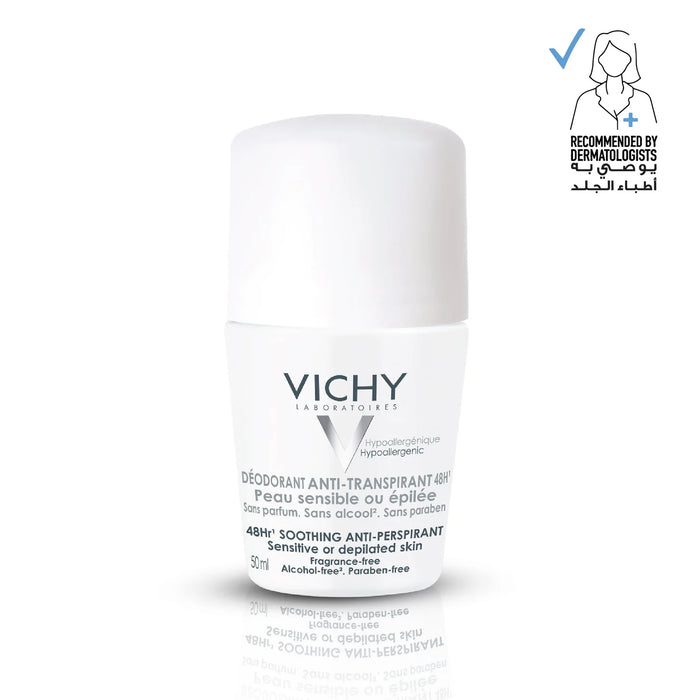 VICHY 48-HOUR SOOTHING ANTI-PERSPIRANT ROLL-ON - SENSITIVE SKIN 50ML