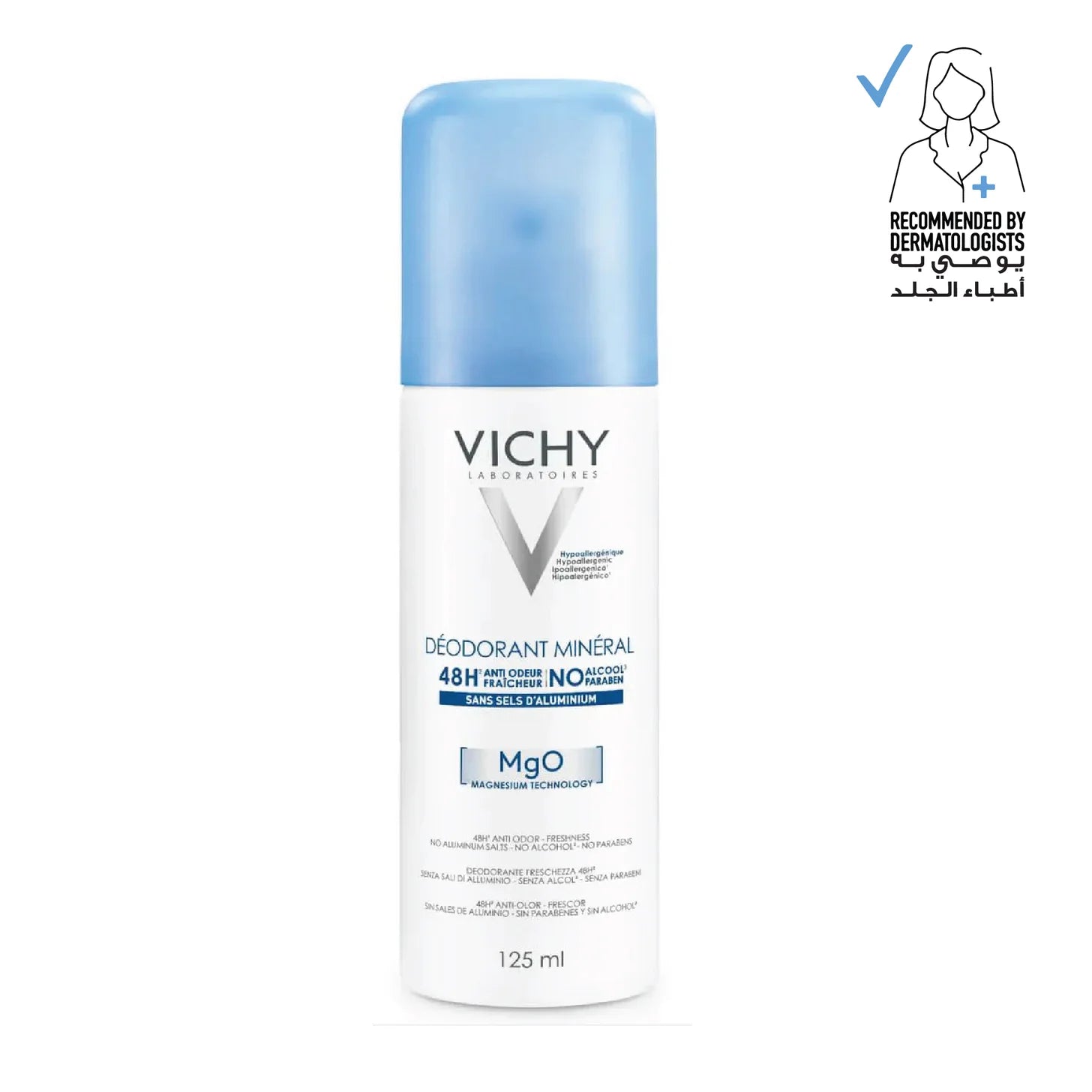 VICHY DEODORANT MINERAL AEROSOL SPRAY 125ML