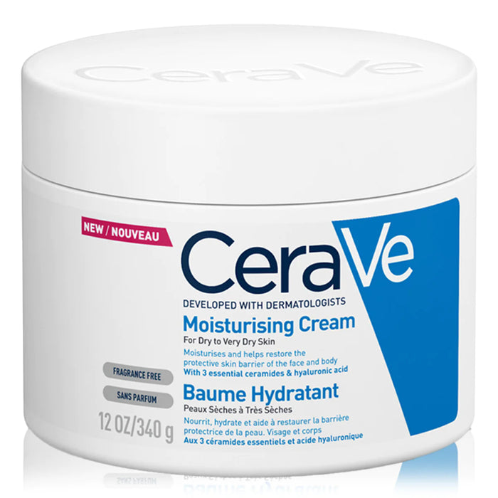 CERAVE MOISTURIZING CREAM | 48H BODY AND FACE MOISTURIZER FOR DRY TO VERY DRY SKIN 340G