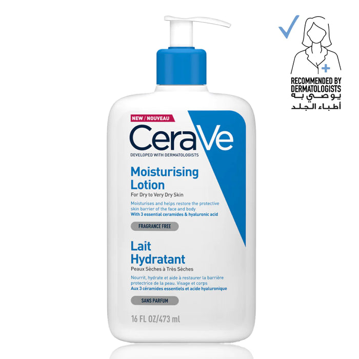 CERAVE MOISTURIZING LOTION | 24H BODY AND FACE MOISTURIZER FOR DRY TO VERY DRY SKIN 473ML