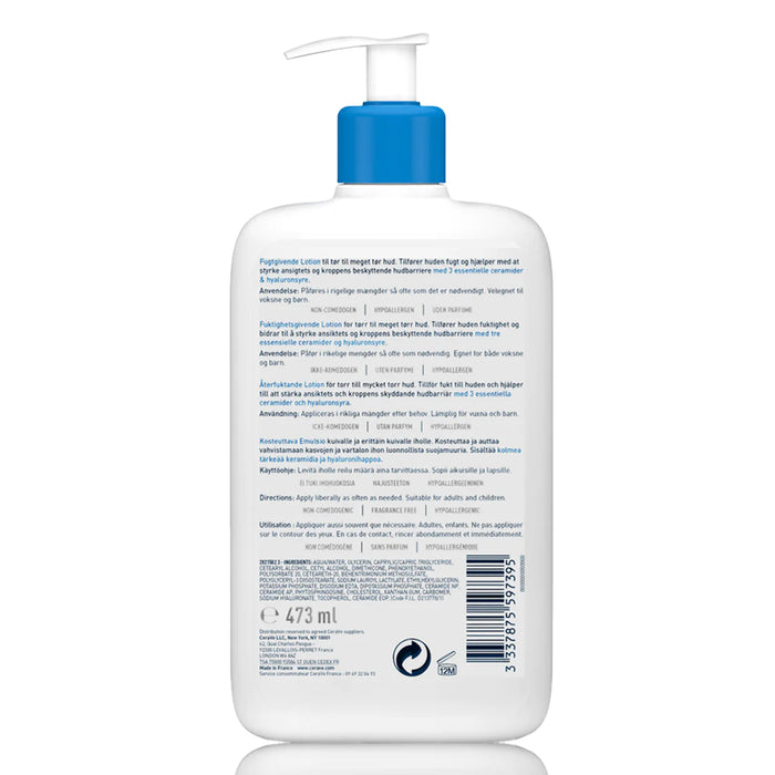 CERAVE MOISTURIZING LOTION | 24H BODY AND FACE MOISTURIZER FOR DRY TO VERY DRY SKIN 473ML