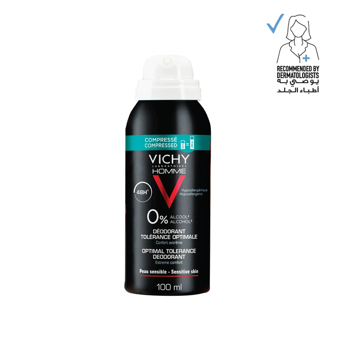 VICHY 48H ANTI-PERSPIRANT OPTIMAL TOLERANCE DEODORANT SPRAY FOR MEN 100ML