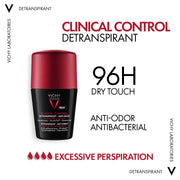 VICHY DEO ROLL ON 96 HOUR CLINICAL CONTROL FOR MEN 50ML