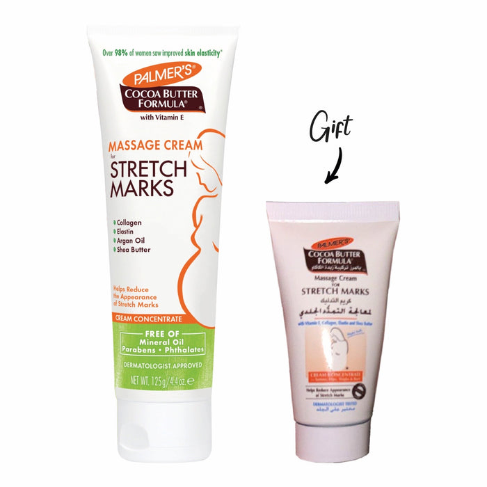 Palmer's COCOA BUTTER STRETCH MARKS CREAM 125G + FREE Sample