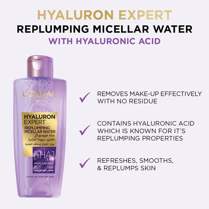 LOREAL HYALURON EXPERT REPLUMPING MICELLAR 200ML