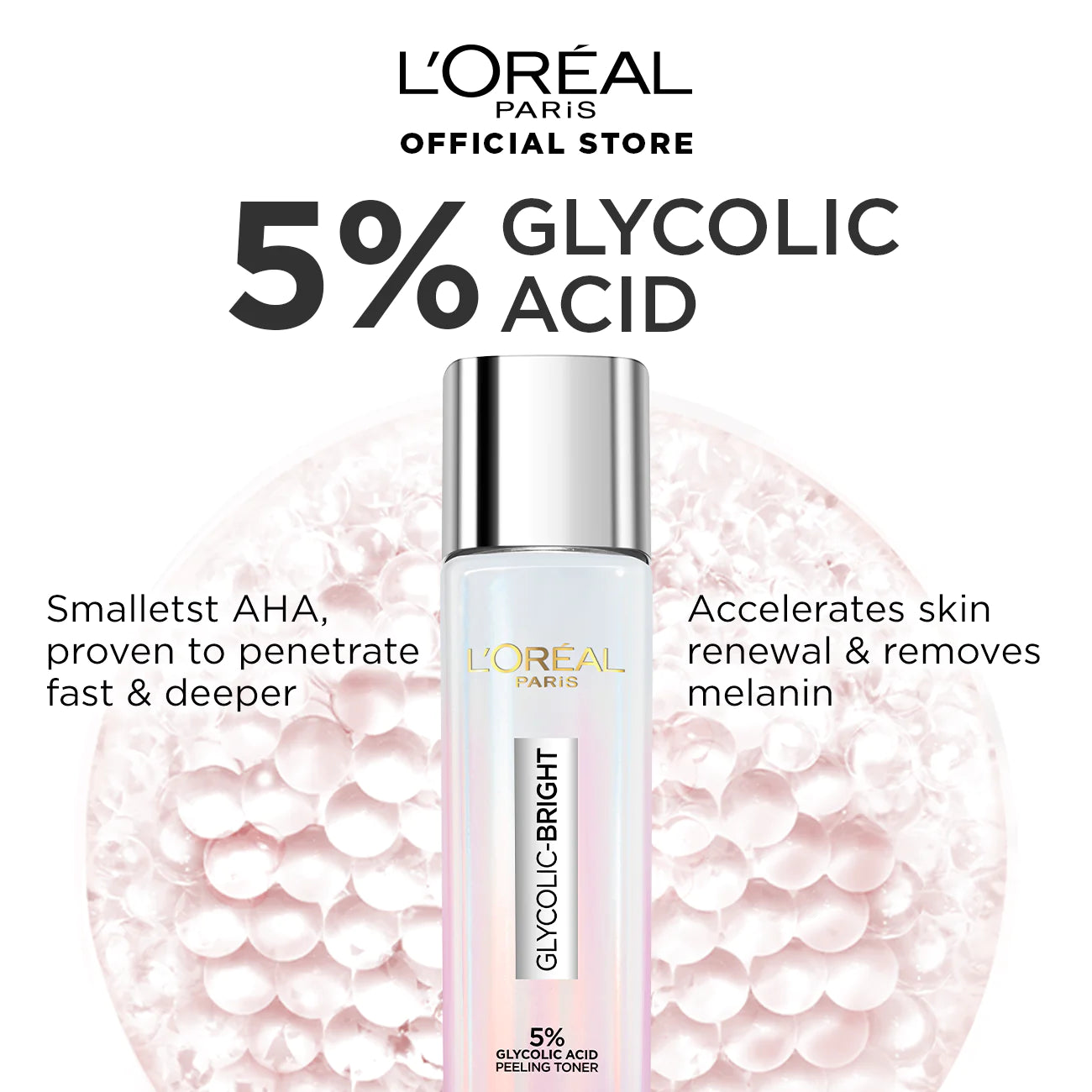 LOREAL 5% GLYCOLIC ACID PEELING TONER FOR INSTANT GLOWING SKIN