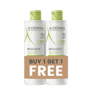 Aderma Buy 1 Get 1  Buy A-Derma Biology micellar water 400ml  Get A-Derma Biology micellar water 400ml