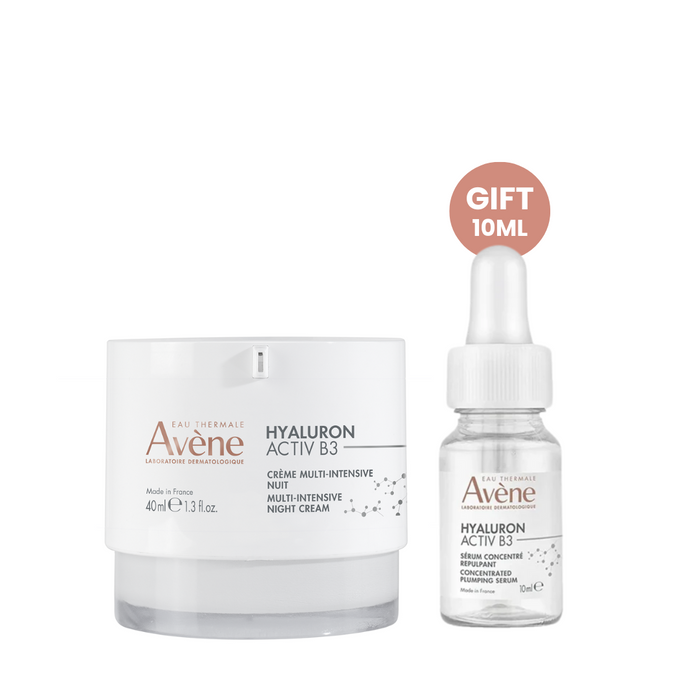 Avene Hyaluron B3 Multi Intensive Night Cream 50ML + FREE Avene Hyaluron B3 Serum 10ML