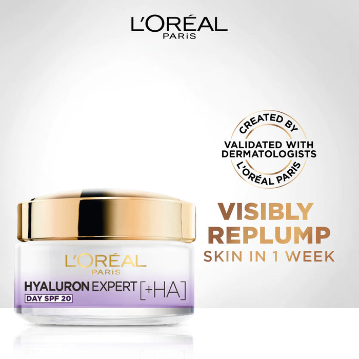 LOREAL HYALURON EXPERT MOISTURISER AND PLUMPING ANTI-AGING DAY CREAM WITH HYALURONIC ACID 50ML