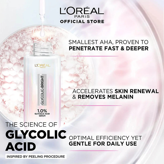 LOREAL GLYCOLIC BRIGHT INSTANT GLOWING FACE SERUM 30ML