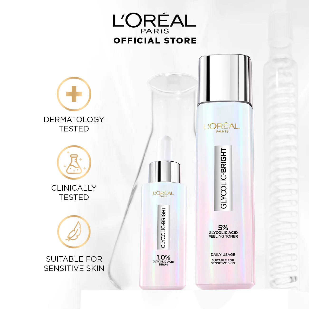 LOREAL 5% GLYCOLIC ACID PEELING TONER FOR INSTANT GLOWING SKIN