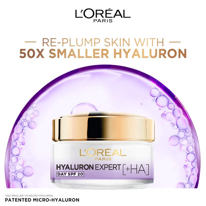 LOREAL HYALURON EXPERT MOISTURISER AND PLUMPING ANTI-AGING DAY CREAM WITH HYALURONIC ACID 50ML