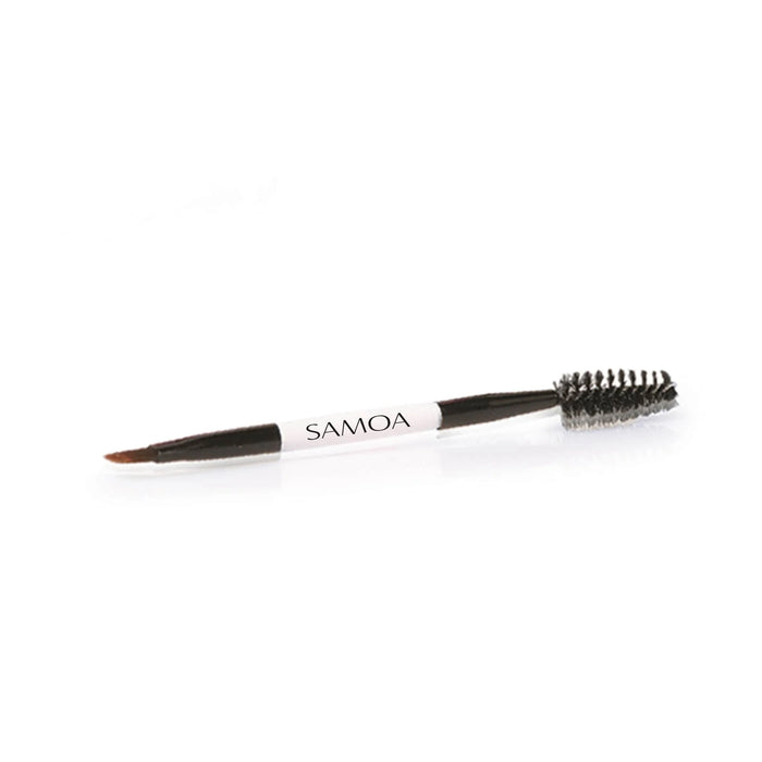 SAMOA Double Ended Eyebrow Brush (White)