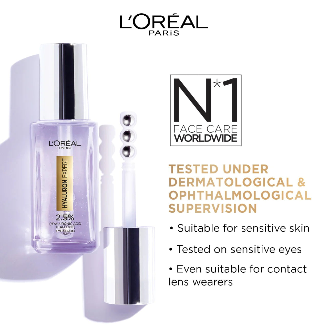 LOREAL HYALURON EXPERT EYE SERUM WITH 2.5% HYALURONIC ACID & CAFFEINE 20ML