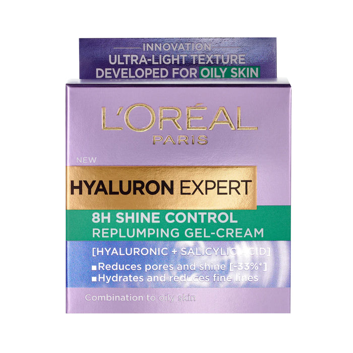 LOREAL HYALURON EXPERT 8H SHINE CONTROL REPLUMPING GEL CREAM 50ML