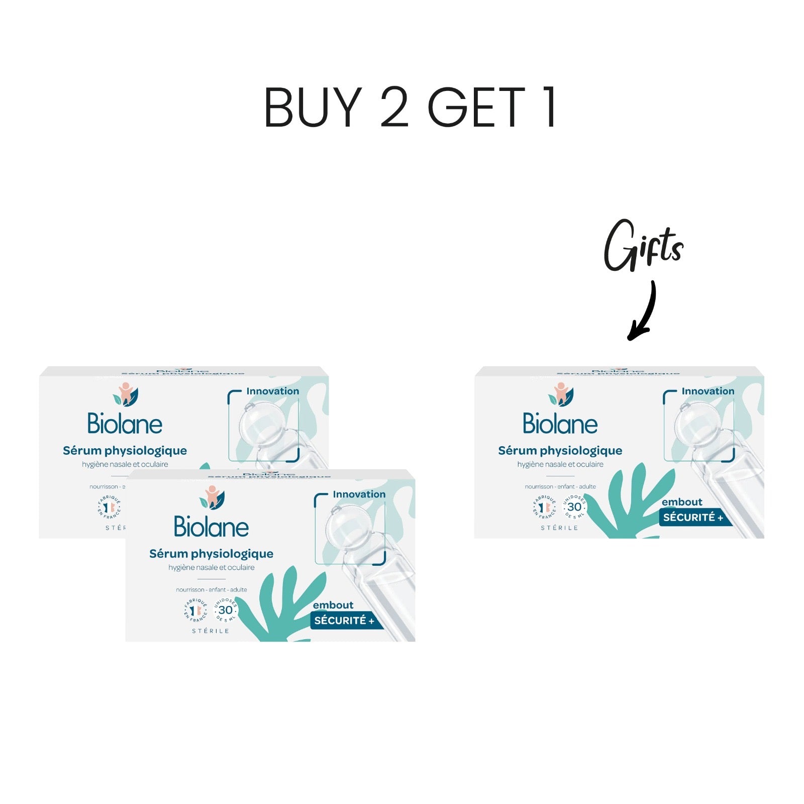 Buy 2 Get 1 FREE Biolane Serum Physiologique