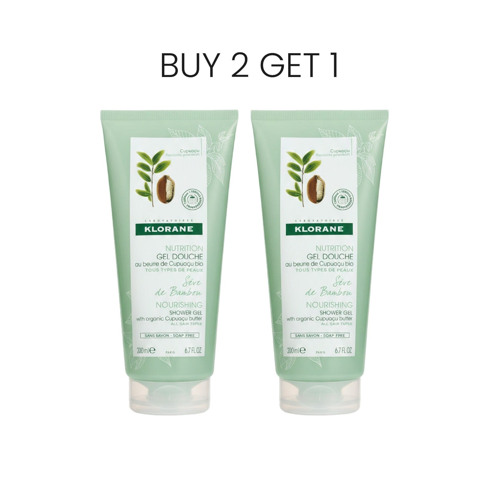 Buy 1 Get 1 Free Klorane Gel Douche Seve De Bambo 200ML