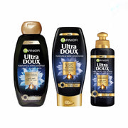 ULTRA DOUX BLACK CHARCOAL & NIGELLA SEED OIL SHAMPOO 400ML+CONDITIONER 200ML+LEAVE IN CREAM 200ML