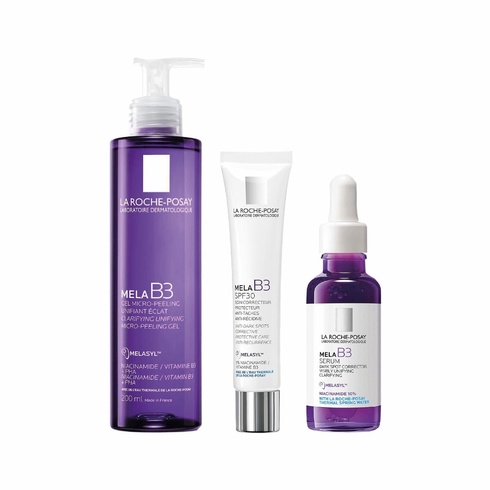LA Roche Posay Mela B3 Serum+Day Cream+ Wash