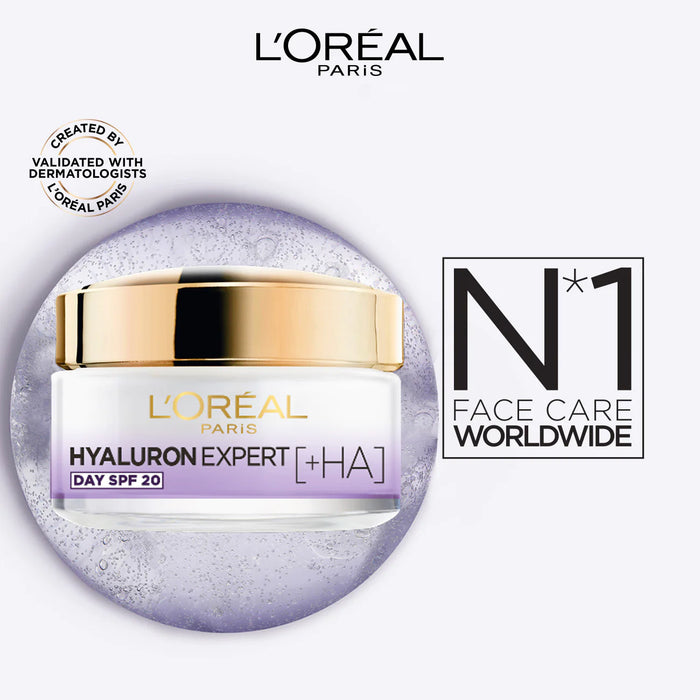 LOREAL HYALURON EXPERT MOISTURISER AND PLUMPING ANTI-AGING DAY CREAM WITH HYALURONIC ACID 50ML