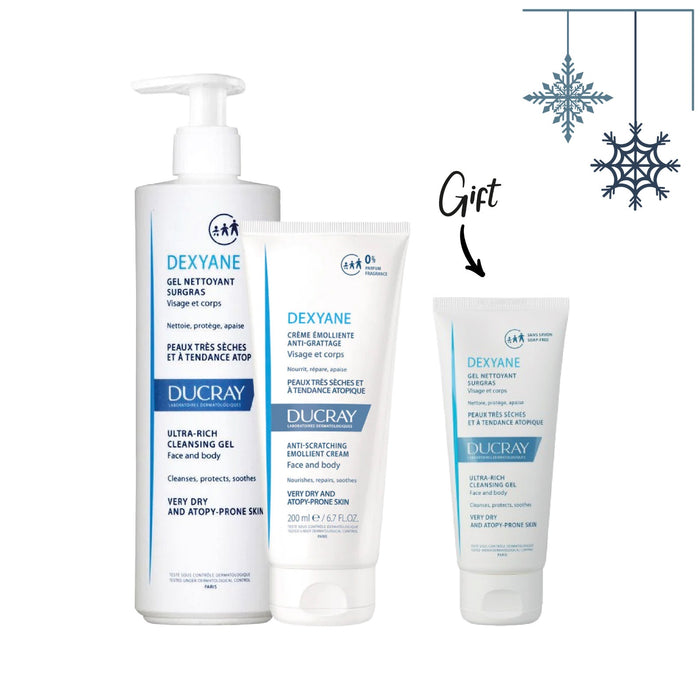 Ducray Dexyane Gel Nettoyant 400ML+ Ducray Dexyane Cream 200ML + FREE Ducray Dexyane Gel 100ML