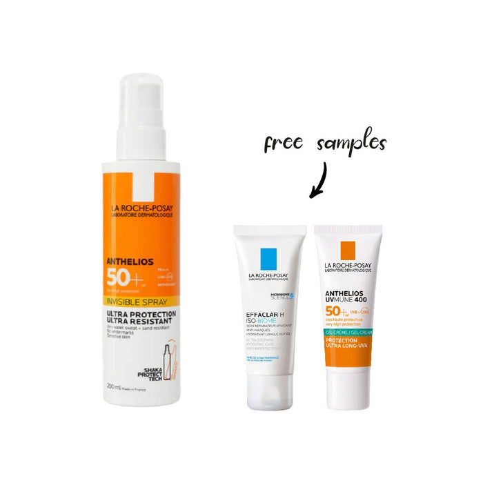 LA ROCHE POSAY ANTHELIOS SHAKA SPRAY SPF50+ 200ML+ 2 FREE Samples