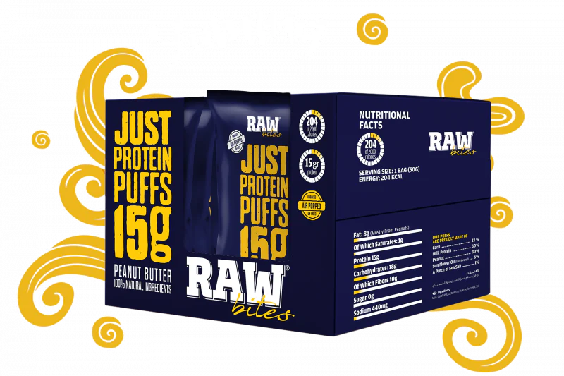 RAW BITES PEANUT BUTTER PUFFS 15G