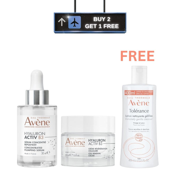 Avene Hyaluron Serum 30ML + Avene Hyaluron Day Cream 50ML +FREE Avene Micellair  400ML