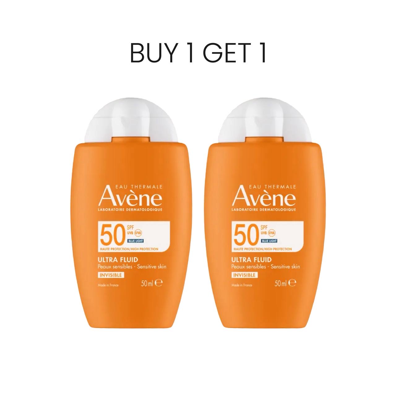 Avène Ultra Light Fluid Invisible SPF50 Sunscreen Buy 1 Get 1 Bundle