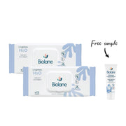 2x Biolane H2O Wipes 72s plus free sample