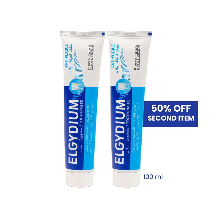 2xElgydium ELGYDIUM ANTIPLAQUE TOOTHPASTE