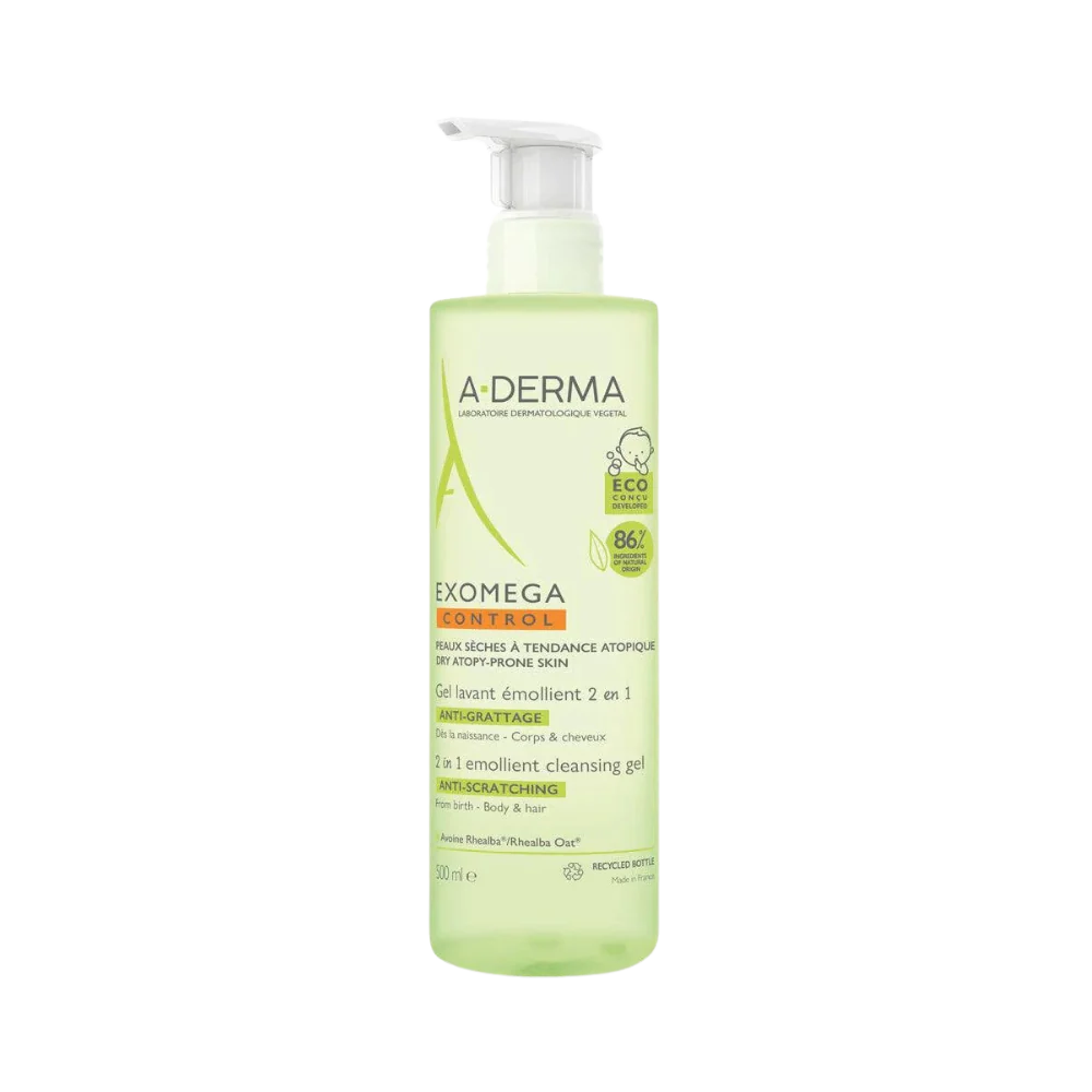 ADERMA EXOMEGA CONTROL GEL 2 IN 1 EMOLLIENT CLEANSING GEL 500ML