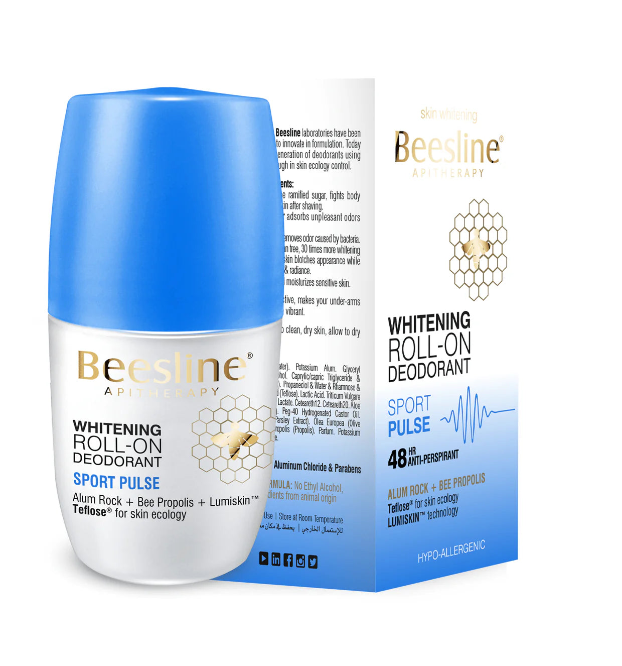 BEESLINE WHITENING ROLL-ON DEODORANT - SPORT PULSE 50ML