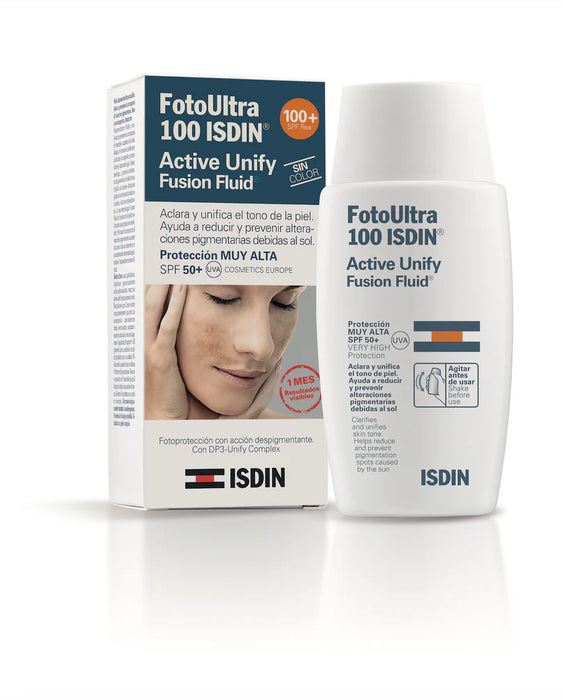 ISDIN FOTO ULTRA 100 ACTIVE UNIFY TRANSPARENT FUSION FLUID SPF50+ 50ML