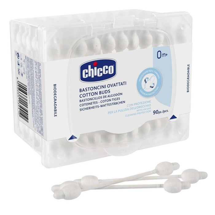 CHICCO Cotton Buds with Eardrum Protection 0M+