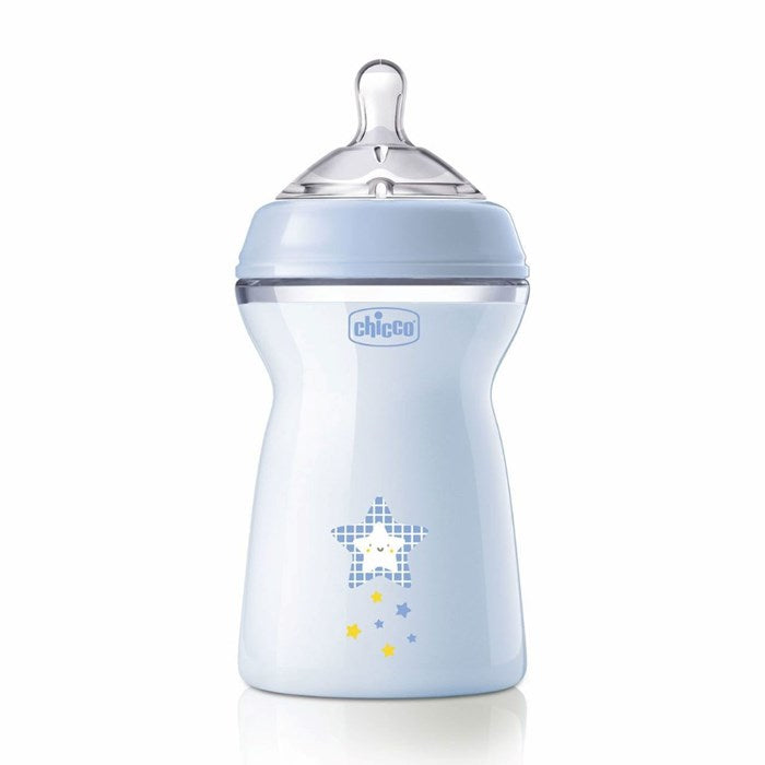 CHICCO NaturalFeeling Bottle 330 ml Fast Flow 6M+ Colored